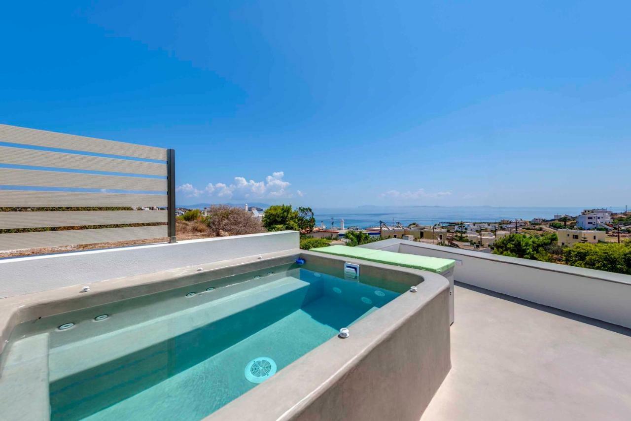 Villa Alba In Syros With Private Jacuzzi Азолімнос Екстер'єр фото