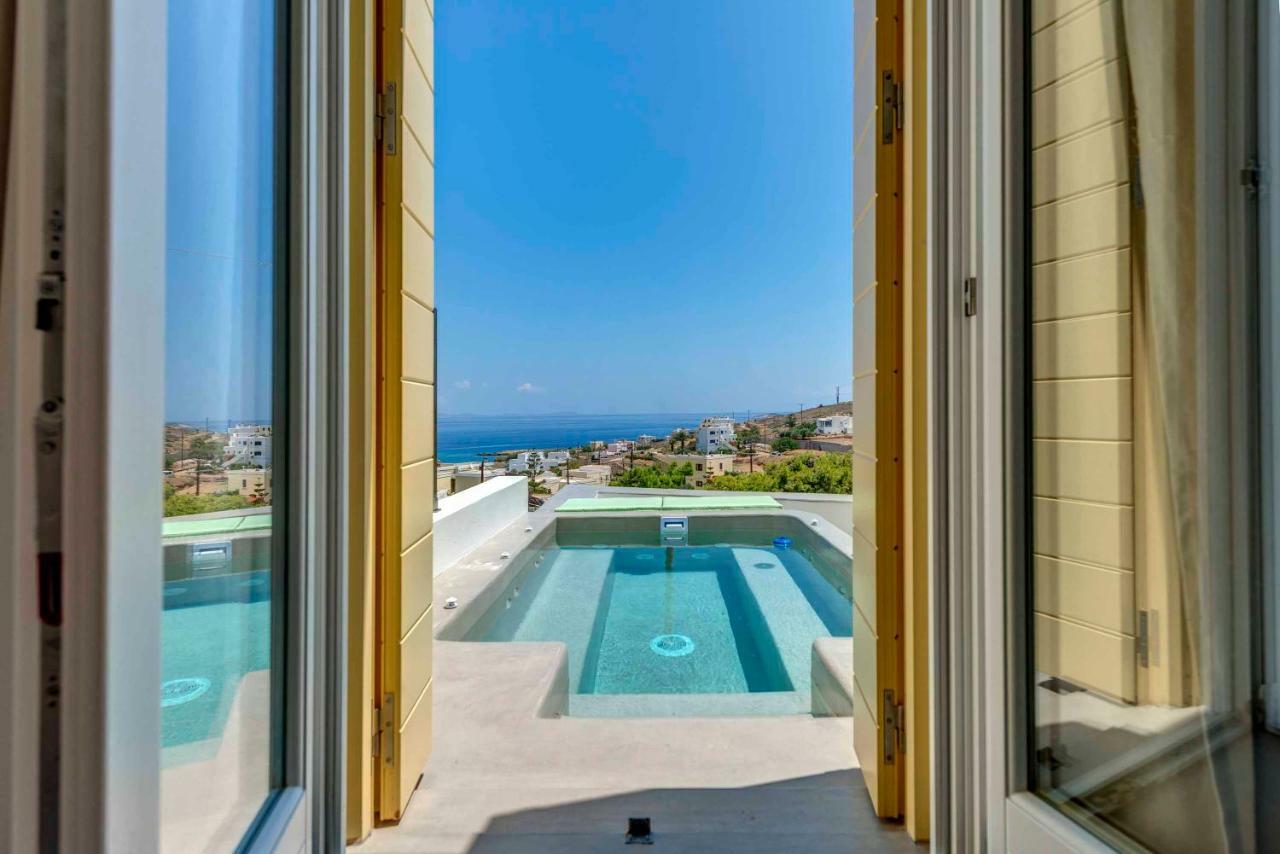 Villa Alba In Syros With Private Jacuzzi Азолімнос Екстер'єр фото
