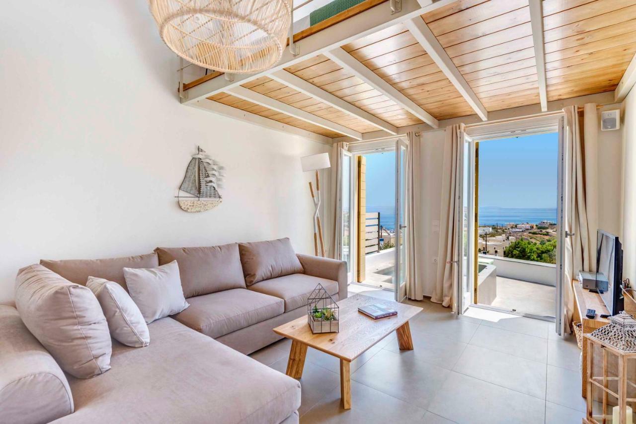 Villa Alba In Syros With Private Jacuzzi Азолімнос Екстер'єр фото